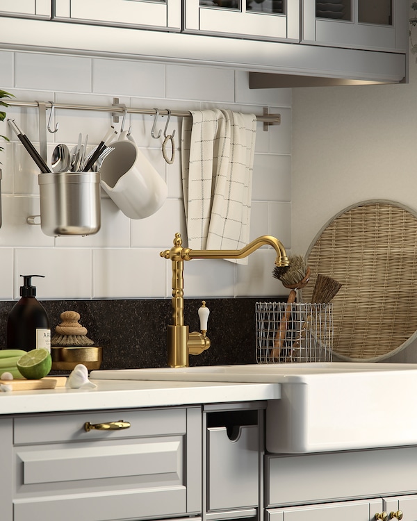IKEA GLITTRAN kitchen faucet, brass color, Ikea Ireland | 5364SUGLY