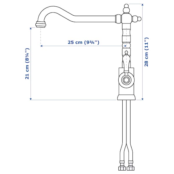 IKEA GLITTRAN kitchen faucet, brass color, Ikea Ireland | 5364SUGLY