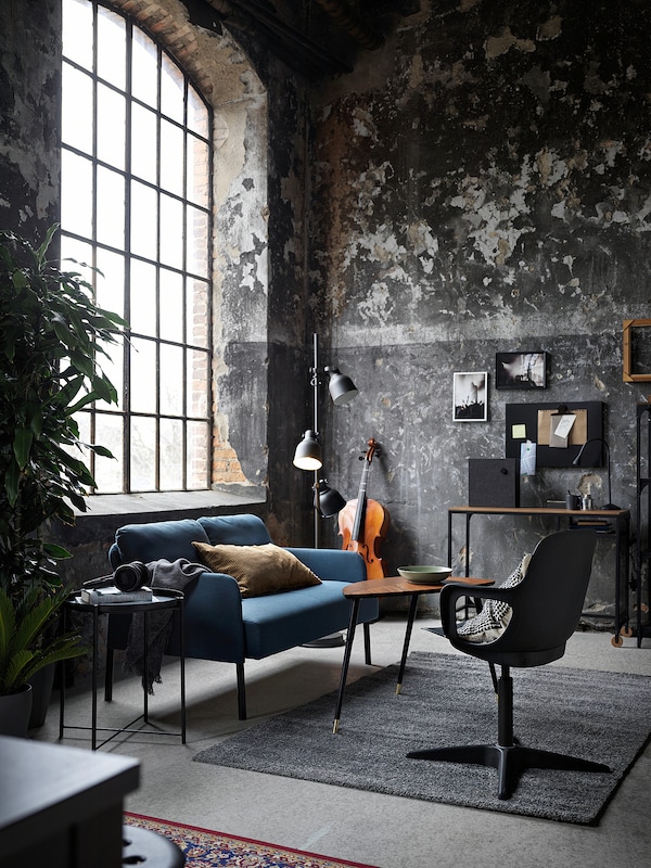 IKEA GLOSTAD loveseat Knisa Medium Blue, Ikea Ireland | 1563AMZHX