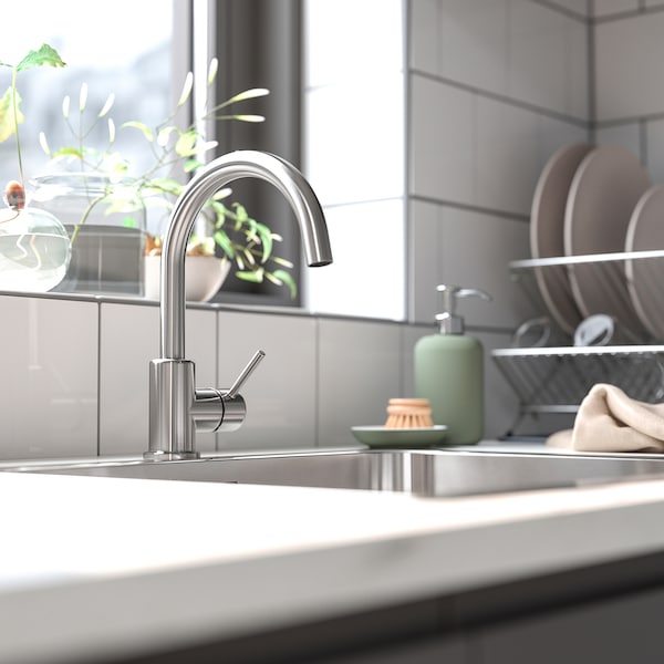 IKEA GLYPEN kitchen faucet, stainless steel effect, Ikea Ireland | 2806BVEJN