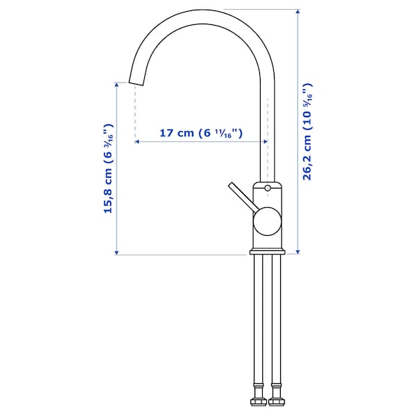 IKEA GLYPEN kitchen faucet, stainless steel effect, Ikea Ireland | 2806BVEJN