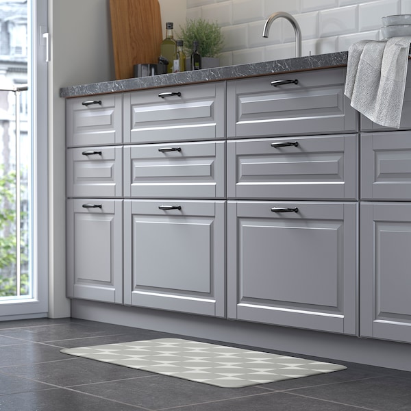 IKEA GÅNGPASSAGE kitchen mat, gray/white, 1'6 inx2'4 in, Ikea Ireland | 0623NFTEH