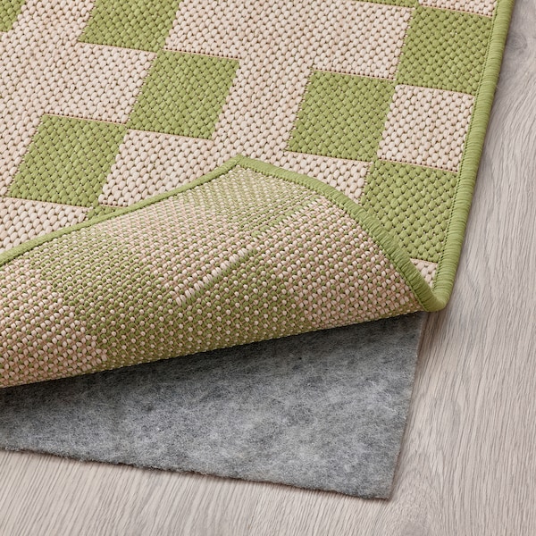 IKEA GÅNGSTIG kitchen mat, 2'4 inx5'3 in Green / Off White, Ikea Ireland | 9627SRIOU