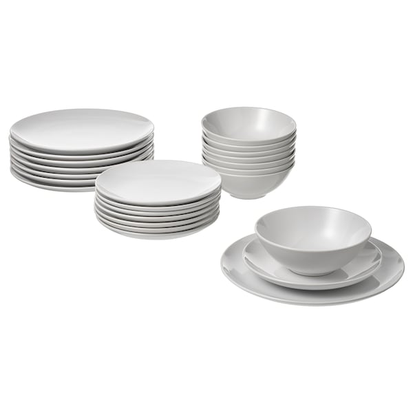 IKEA GODMIDDAG 24-piece dinnerware set, white, Ikea Ireland | 9214TUNZD