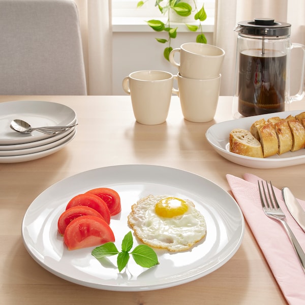 IKEA GODMIDDAG plate, white, 10 in, 4 pack, Ikea Ireland | 4192HWFJY