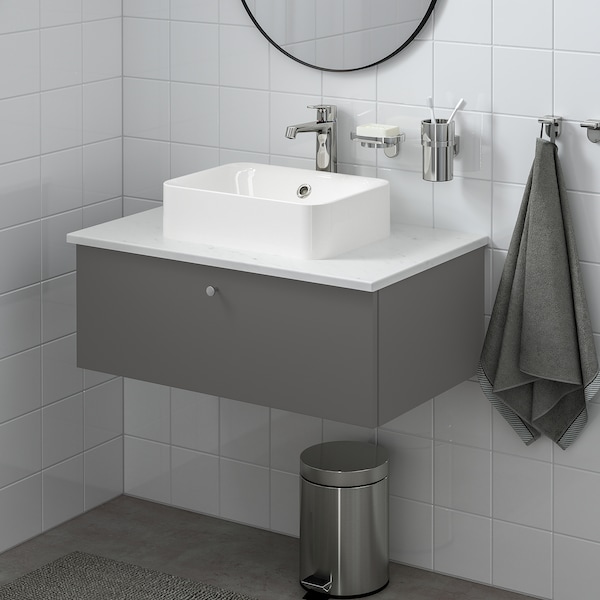 IKEA GODMORGON Bathroom vanity with 1 drawer, 31 1/2x18 1/2x11 3/8 in Gillburen Dark Gray, Ikea Ireland | 8941HBIFA