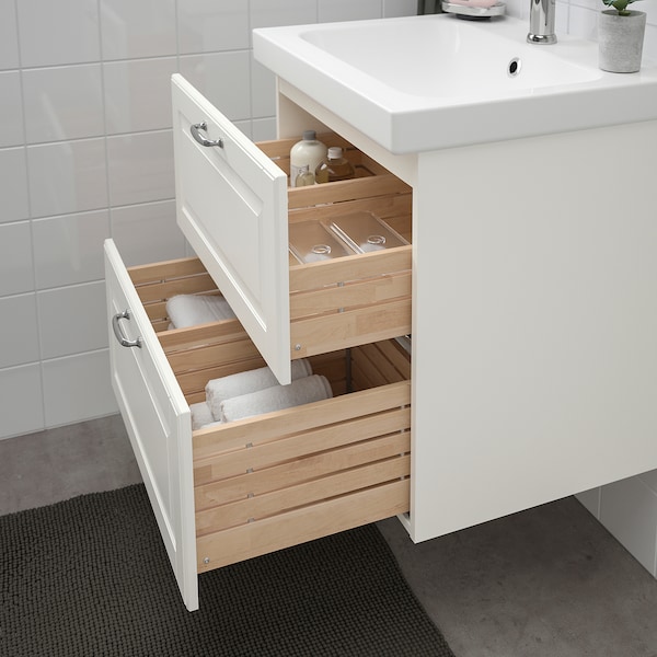 IKEA GODMORGON Bathroom vanity with 2 drawers , 23 5/8x18 1/2x22 7/8 in Kasjön White, Ikea Ireland | 1093XSINH