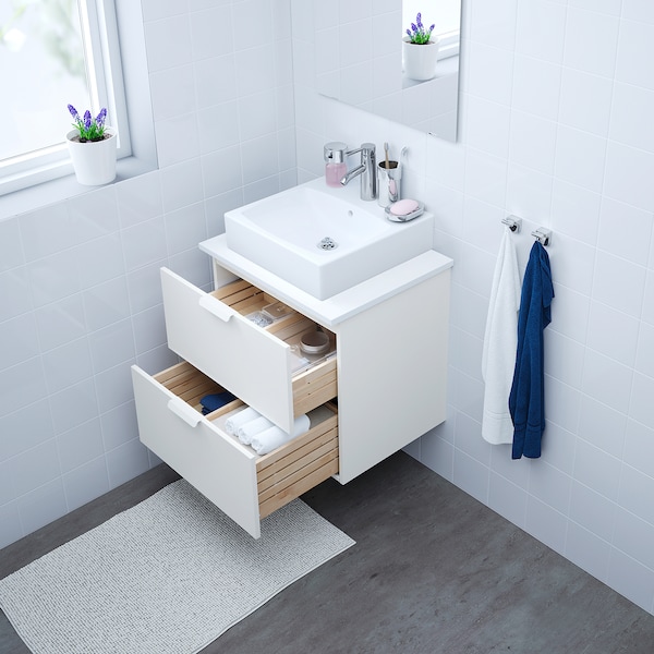 IKEA GODMORGON Sink cabinet with 2 drawers, 23 5/8x18 1/2x22 7/8 in White, Ikea Ireland | 3960SERDP