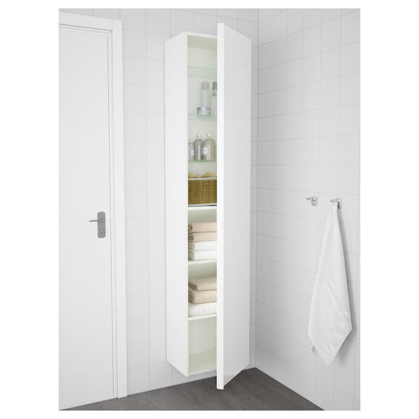 IKEA GODMORGON high cabinet, 15 3/4x12 5/8x75 5/8 in High Gloss White, Ikea Ireland | 2853FVMNS