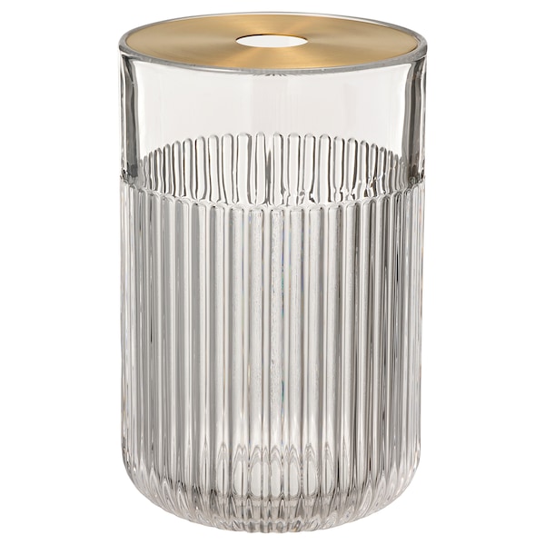 IKEA GRADVIS vase with metal insert, clear glass/gold, 8 ¼ in, Ikea Ireland | 2803EVRTG