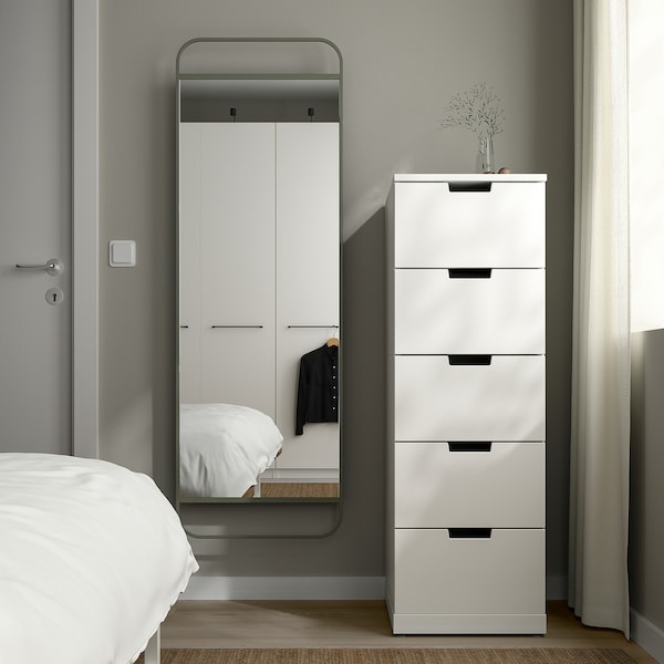 IKEA GRANVÅG mirror with storage, wall hanging/green, 19 5/8x59 in, Ikea Ireland | 7825UHFZA