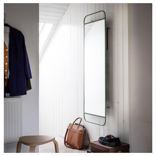 IKEA GRANVÅG mirror with storage, wall hanging/green, 19 5/8x59 in, Ikea Ireland | 7825UHFZA