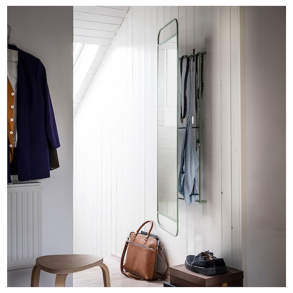 IKEA GRANVÅG mirror with storage, wall hanging/green, 19 5/8x59 in, Ikea Ireland | 7825UHFZA