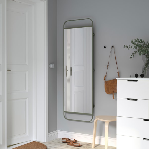 IKEA GRANVÅG mirror with storage, wall hanging/green, 19 5/8x59 in, Ikea Ireland | 7825UHFZA