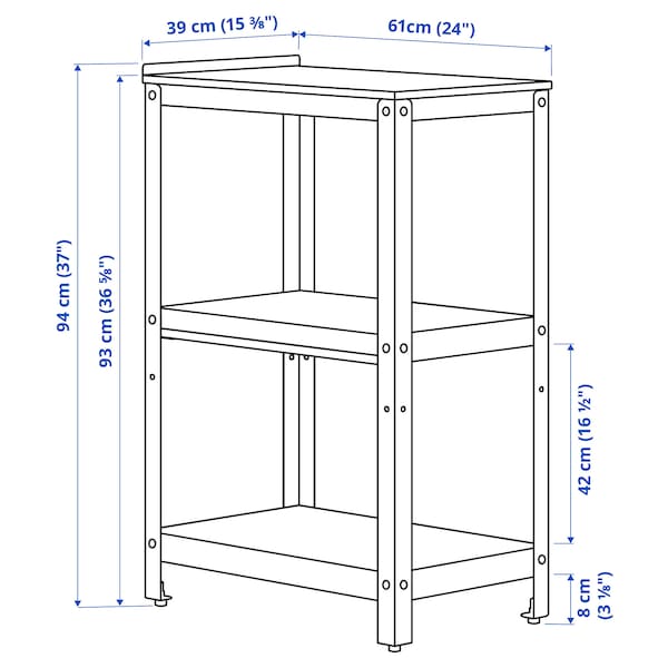 IKEA GRILLSKÄR kitchen island, black/stainless steel outdoor, 15 3/8x24 in, Ikea Ireland | 5314TKSUR