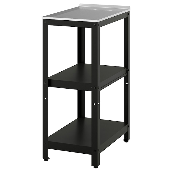 IKEA GRILLSKÄR kitchen island, black/stainless steel outdoor, 15 3/8x24 in, Ikea Ireland | 5314TKSUR