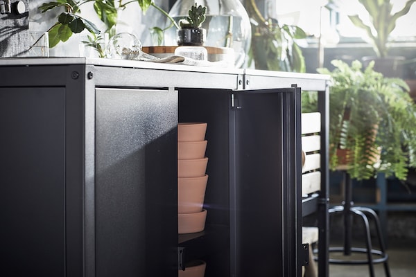 IKEA GRILLSKÄR kitchen island shelf unit, 33 7/8x24 in Stainless Steel, Ikea Ireland | 7025JHAIL