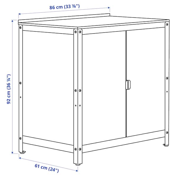 IKEA GRILLSKÄR kitchen island shelf unit, 33 7/8x24 in Stainless Steel, Ikea Ireland | 7025JHAIL
