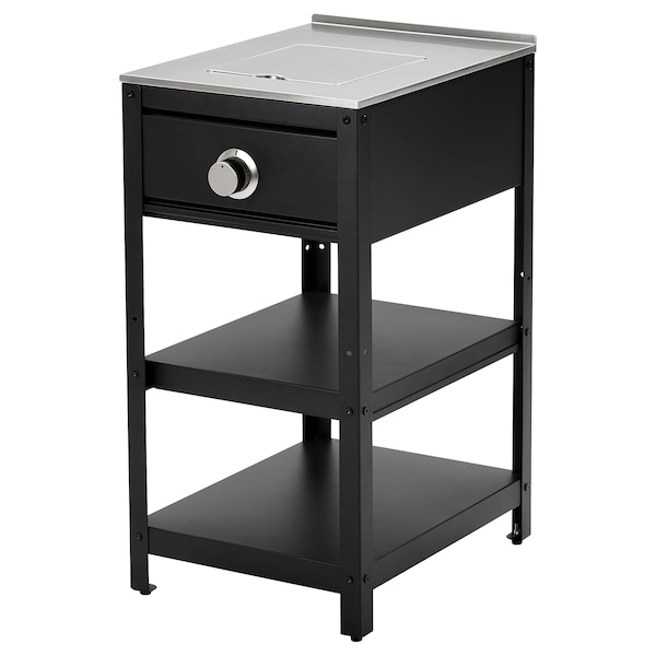 IKEA GRILLSKÄR side burner, black/stainless steel outdoor, 18 7/8x24 in, Ikea Ireland | 8413WUQFP