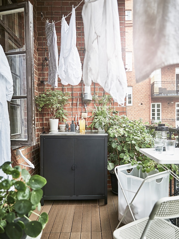 IKEA GRILLSKÄR sink unit, black/stainless steel outdoor, 33 7/8x24 in, Ikea Ireland | 3916RBAKF
