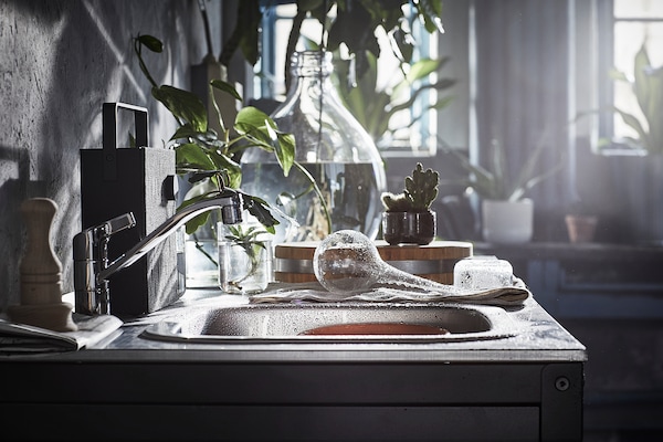 IKEA GRILLSKÄR sink unit, black/stainless steel outdoor, 33 7/8x24 in, Ikea Ireland | 3916RBAKF