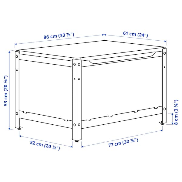IKEA GRILLSKÄR storage box, black stainless steel/outdoor, 33 7/8x24 in, Ikea Ireland | 2951VOWCY