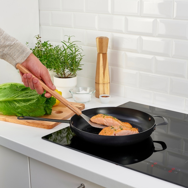 IKEA GRILLTIDER 3-piece barbecue tools set Stainless Steel / Beech, Ikea Ireland | 6471BUFNE