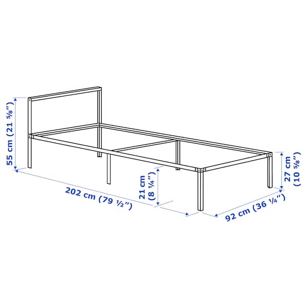 IKEA GRIMSBU bed frame, Twin Gray / Luröy, Ikea Ireland | 0174WPVEQ