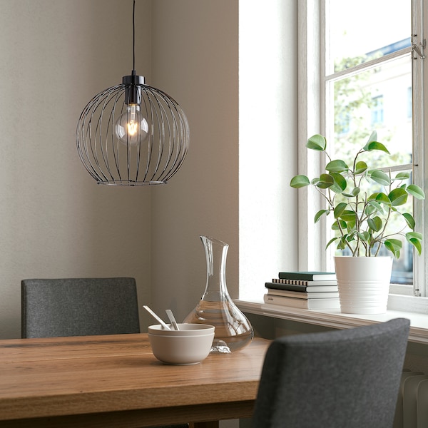 IKEA GRINDFALLET pendant lamp, black, 12 in, Ikea Ireland | 4536IVBWR