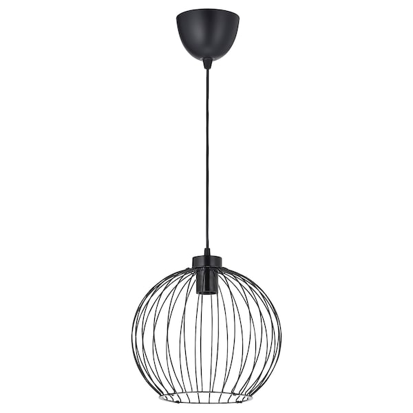 IKEA GRINDFALLET pendant lamp, black, 12 in, Ikea Ireland | 4536IVBWR