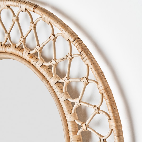 IKEA GRINSBOL mirror, rattan, 21 ¾ in, Ikea Ireland | 2107LWYJM