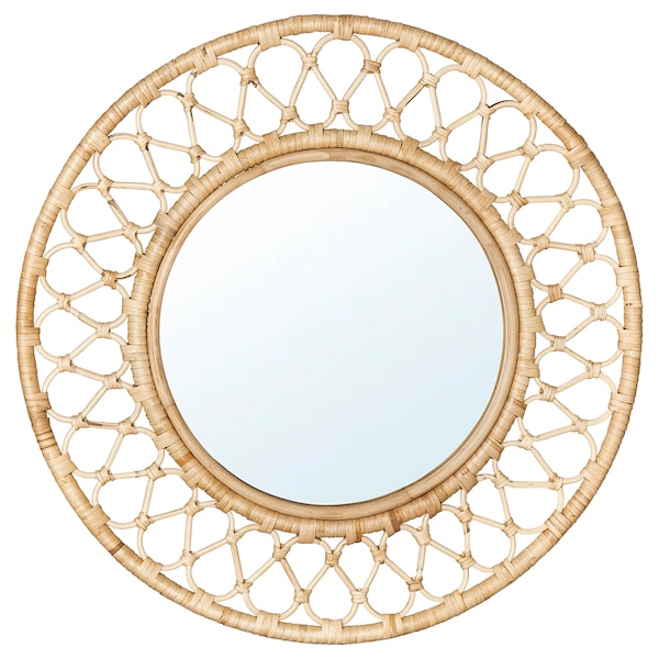 IKEA GRINSBOL mirror, rattan, 21 ¾ in, Ikea Ireland | 2107LWYJM