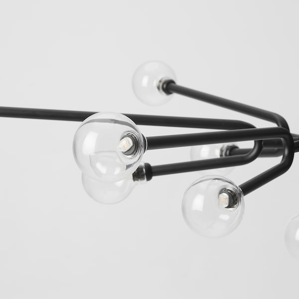 IKEA GRINSBYN chandelier w light bulbs, 13-arm, black, Ikea Ireland | 8403IOUBG