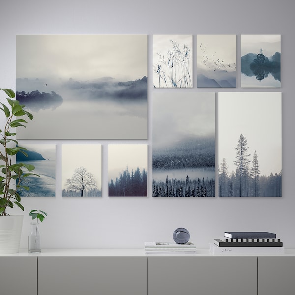 IKEA GRÖNBY picture, set of 9, blue landscape, 70 ½x44 in, Ikea Ireland | 6928IESWJ