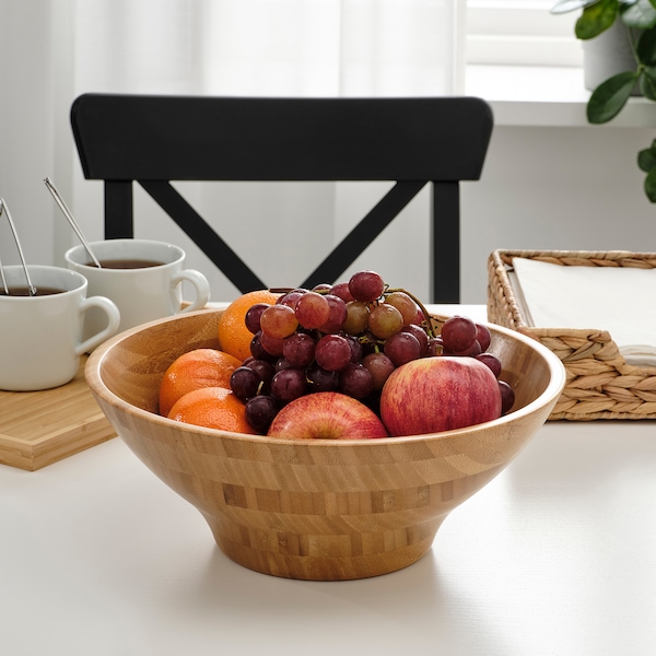 IKEA GRÖNSAKER serving bowl, bamboo, 11 in, Ikea Ireland | 1653WGJUN