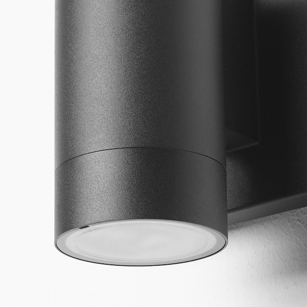 IKEA GRÖNSPRÖT wall lamp, hardwire installation, outdoor black, Ikea Ireland | 3710XQDMW