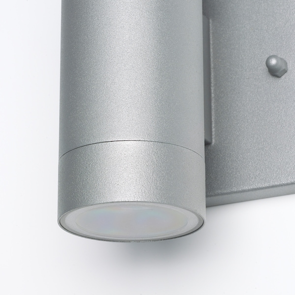 IKEA GRÖNSPRÖT wall up/downlight, hardwired, outdoor aluminum color, 6 1/4 in, Ikea Ireland | 7065UGTJF