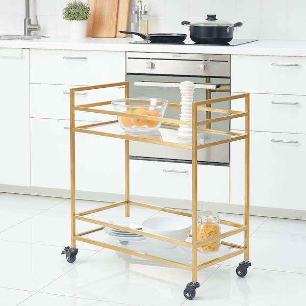 IKEA GROERYD utility cart, bronze color, 28 3/8x14 5/8x31 1/2 in, Ikea Ireland | 6083ITFGY