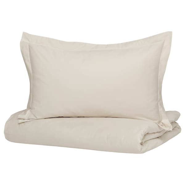 IKEA GRÅPALPMAL duvet cover and pillowcase(s), Full/Queen (Double/Queen) Beige, Ikea Ireland | 0456JYORI