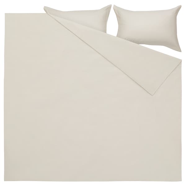 IKEA GRÅPALPMAL duvet cover and pillowcase(s), Full/Queen (Double/Queen) Beige, Ikea Ireland | 0456JYORI