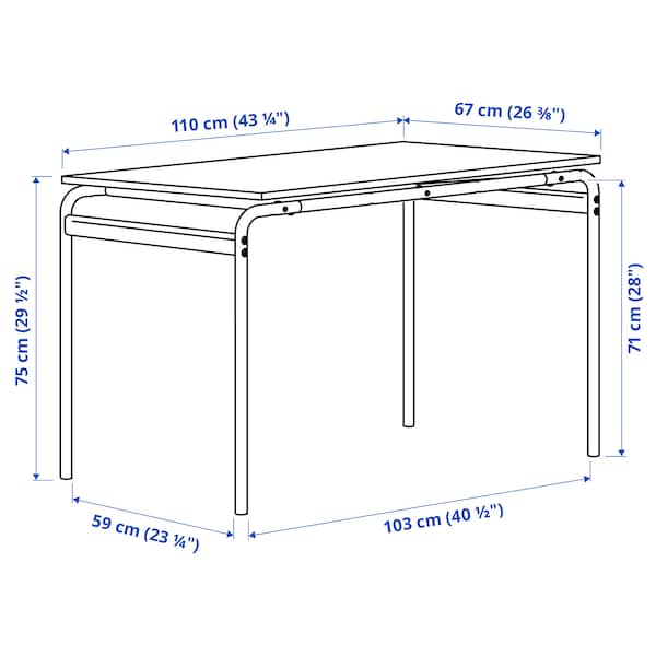 IKEA GRÅSALA / ADDE table and 4 chairs, gray gray/black, 43 1/4 in, Ikea Ireland | 4703KNAEL