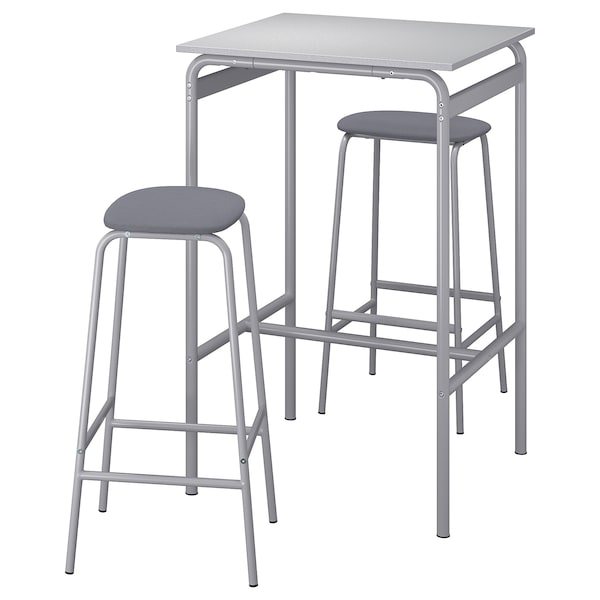 IKEA GRÅSALA / GRÅSALA bar table and 2 bar stools, gray gray/gray, 29 1/2 in, Ikea Ireland | 2306PSFXQ
