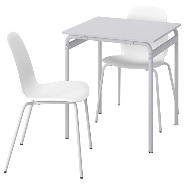 IKEA GRÅSALA / LIDÅS table and 2 chairs, gray/white white, 26 3/8 in, Ikea Ireland | 6847MKRIE