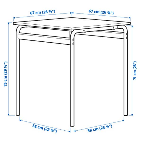 IKEA GRÅSALA / ÖSTANÖ table and 2 chairs, 26 3/8 in Gray / Remmarn Dark Gray, Ikea Ireland | 4107JOMLI
