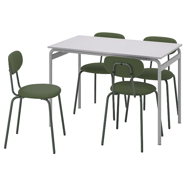 IKEA GRÅSALA / ÖSTANÖ table and 4 chairs, 43 1/4 in Gray / Remmarn Deep Green, Ikea Ireland | 0358FCNWH
