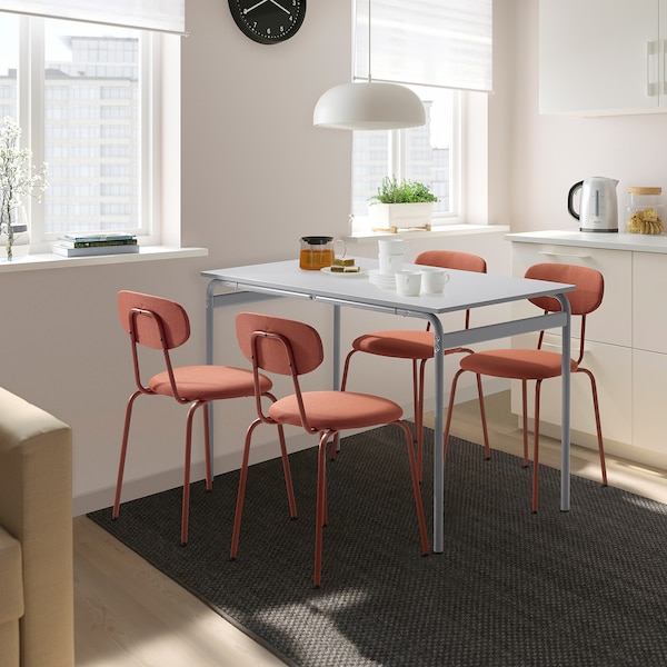 IKEA GRÅSALA / ÖSTANÖ table and 4 chairs, 43 1/4 in Gray / Remmarn Red / Brown, Ikea Ireland | 8576VMTDW