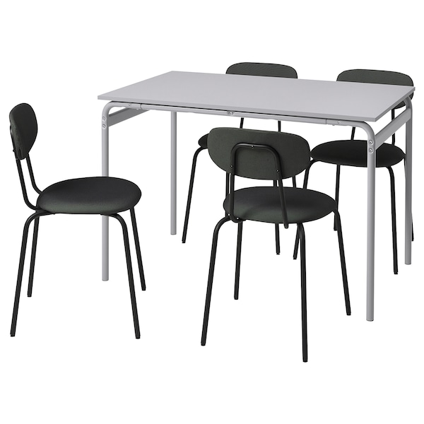 IKEA GRÅSALA / ÖSTANÖ table and 4 chairs, 43 1/4 in Gray / Remmarn Dark Gray, Ikea Ireland | 1589IVCGM