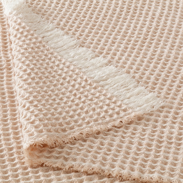 IKEA GRÄSHAKMAL throw, light pink/off-white, 51x67 in, Ikea Ireland | 0354IGORZ