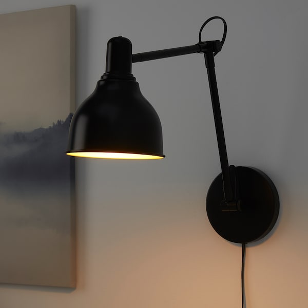 IKEA GRUNDBRO wall lamp, black, Ikea Ireland | 1925TBCEF