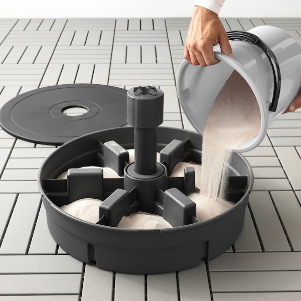 IKEA GRYTÖ umbrella base, dark gray, 23 5/8 in, Ikea Ireland | 6049GVTDL